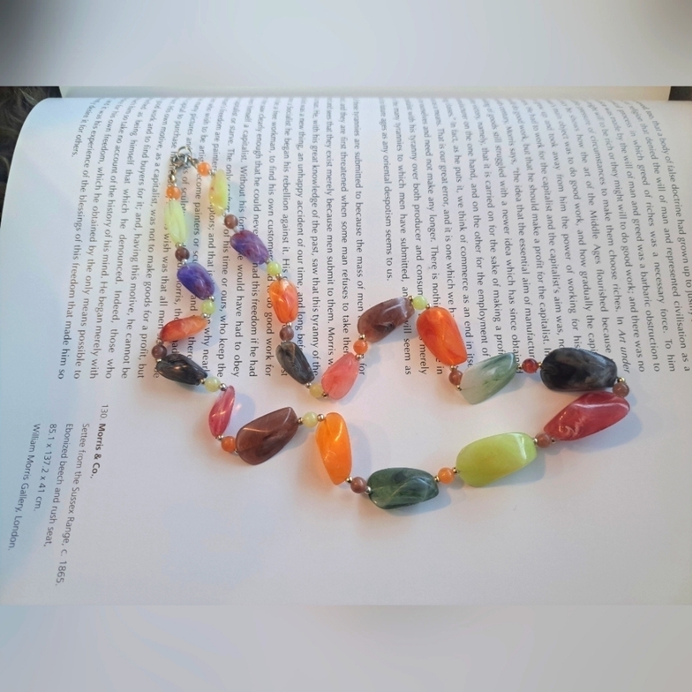 Multicolor chunky beads necklace